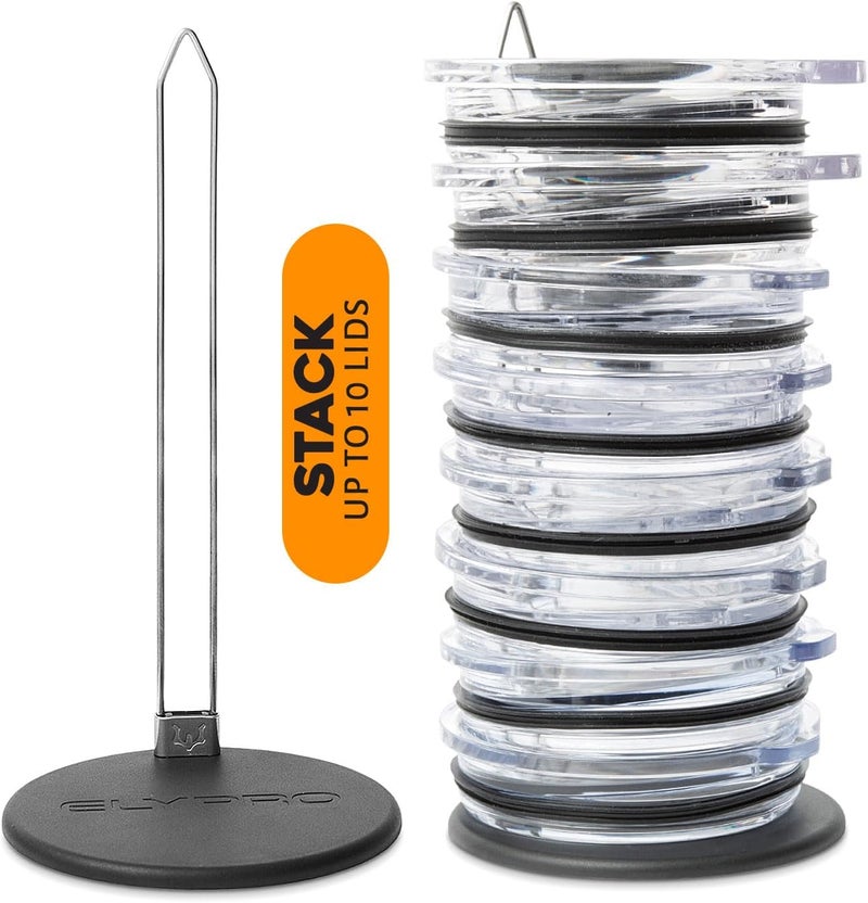 ELYPRO - Revolutionary Tumbler Lid Organizer for Stanley, Yeti Cap Lids- Space-Saving Design - Slim Vertical Storage for Up to 10 Lids , Clutter-Free Kitchen Cabinets and Countertops Organization - Image 3